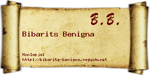 Bibarits Benigna névjegykártya